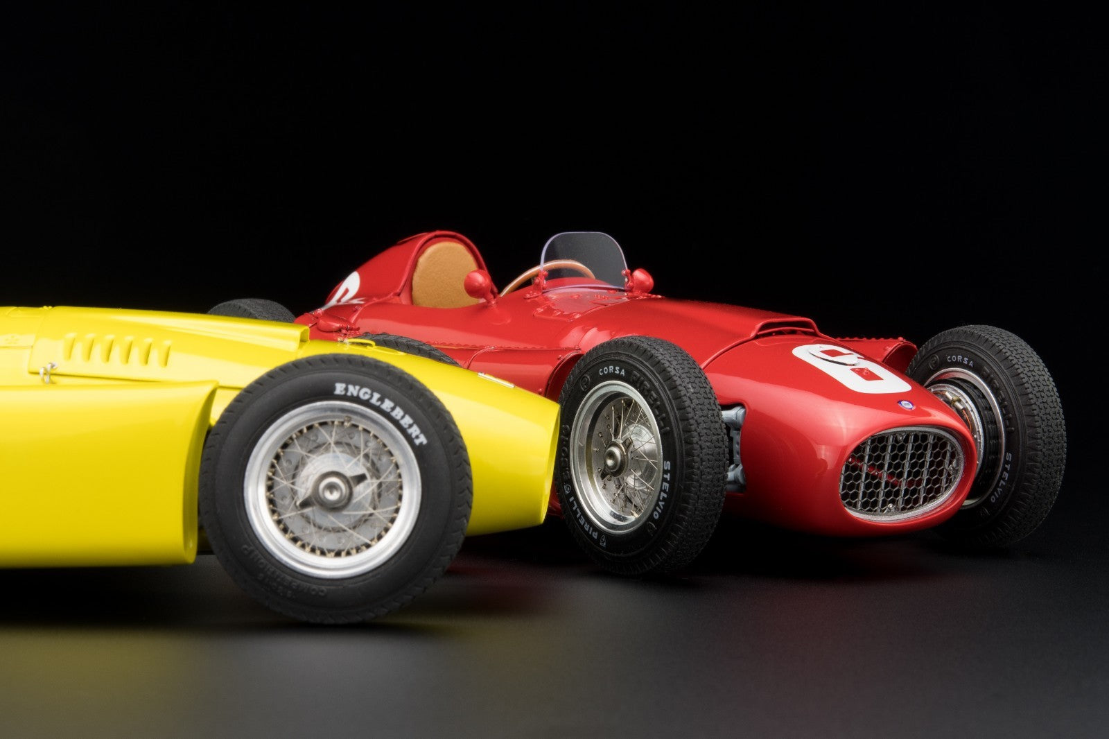 CMC M-184 Ferrari D50 Bundle of 2 Cars, #20 in Yellow & #6 in Red, 1:18