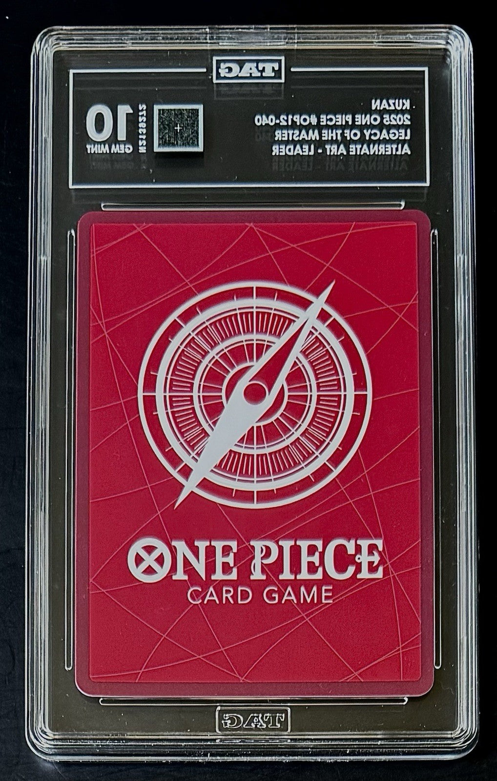 TAG 10 One Piece OP12-040 L* - Kuzan - Alt Art - EN - Foil - Graded