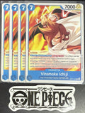 4 x One Piece OP11-043 C Vinsmoke Ichiji - ENG - Regular - Playset - TCG - NM/M