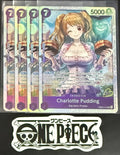 4 x One Piece PRB02-010 SR - Charlotte Pudding - EN - Foil - Play Set - NM/M