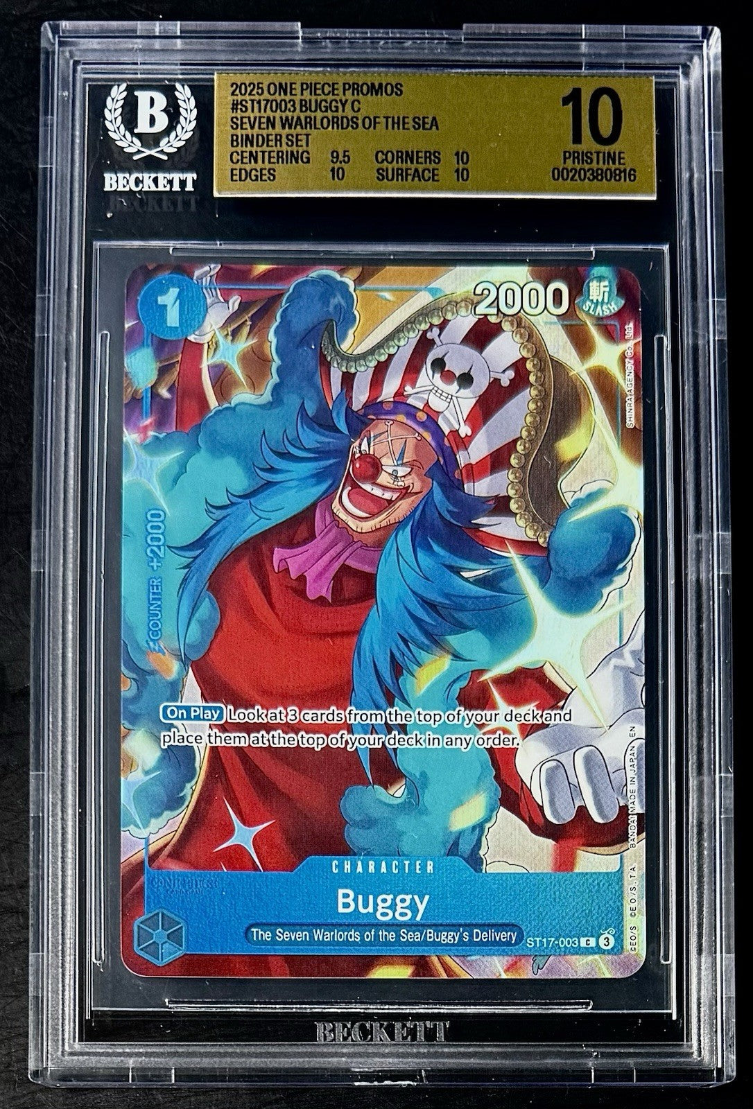 BGS 10 One Piece ST17-003 C - Buggy - Alt Art - EN - Seven Warlords Binder Set
