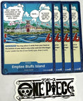 4x One Piece OP09-060 C - Emptee Bluffs Island- EN - Playset - TCG - NM/M