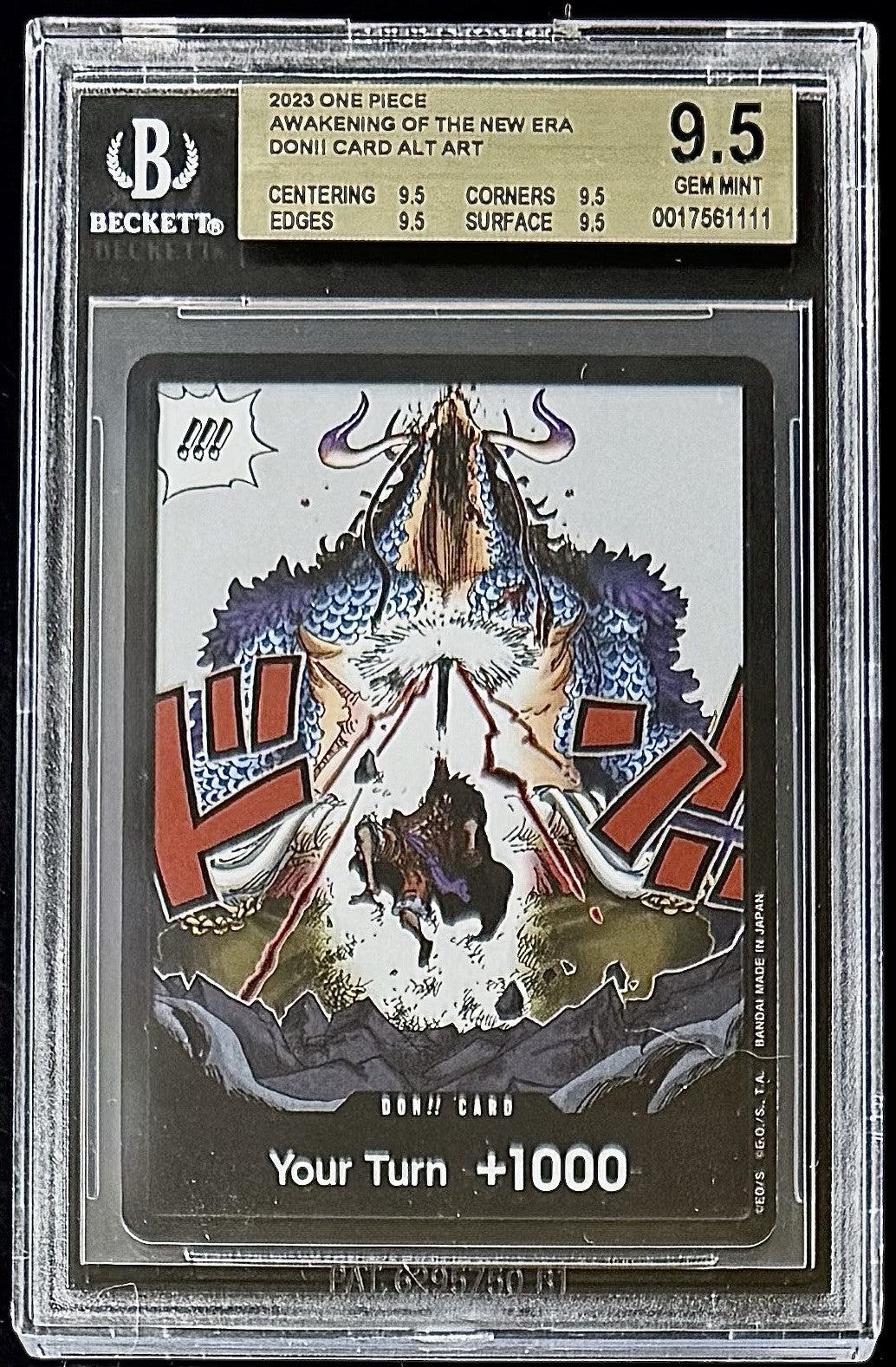 BGS 9.5 One Piece Don Card - English - Awakening of the New Era - Graded