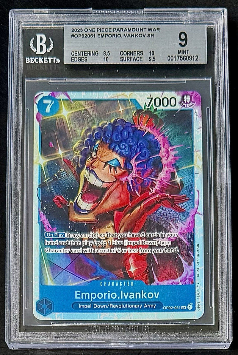 BGS 9 One Piece OP02-051 SR Emporio.Ivankov - English - Paramount War - Graded