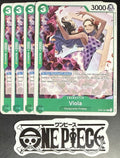 4x One Piece OP04-021 C Viola - English - Regular - Play Set - TCG - NM/M