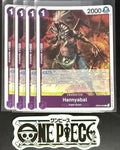4x One Piece OP02-083 R Hannyabal - English - Playset - Foil - TCG - NM/M