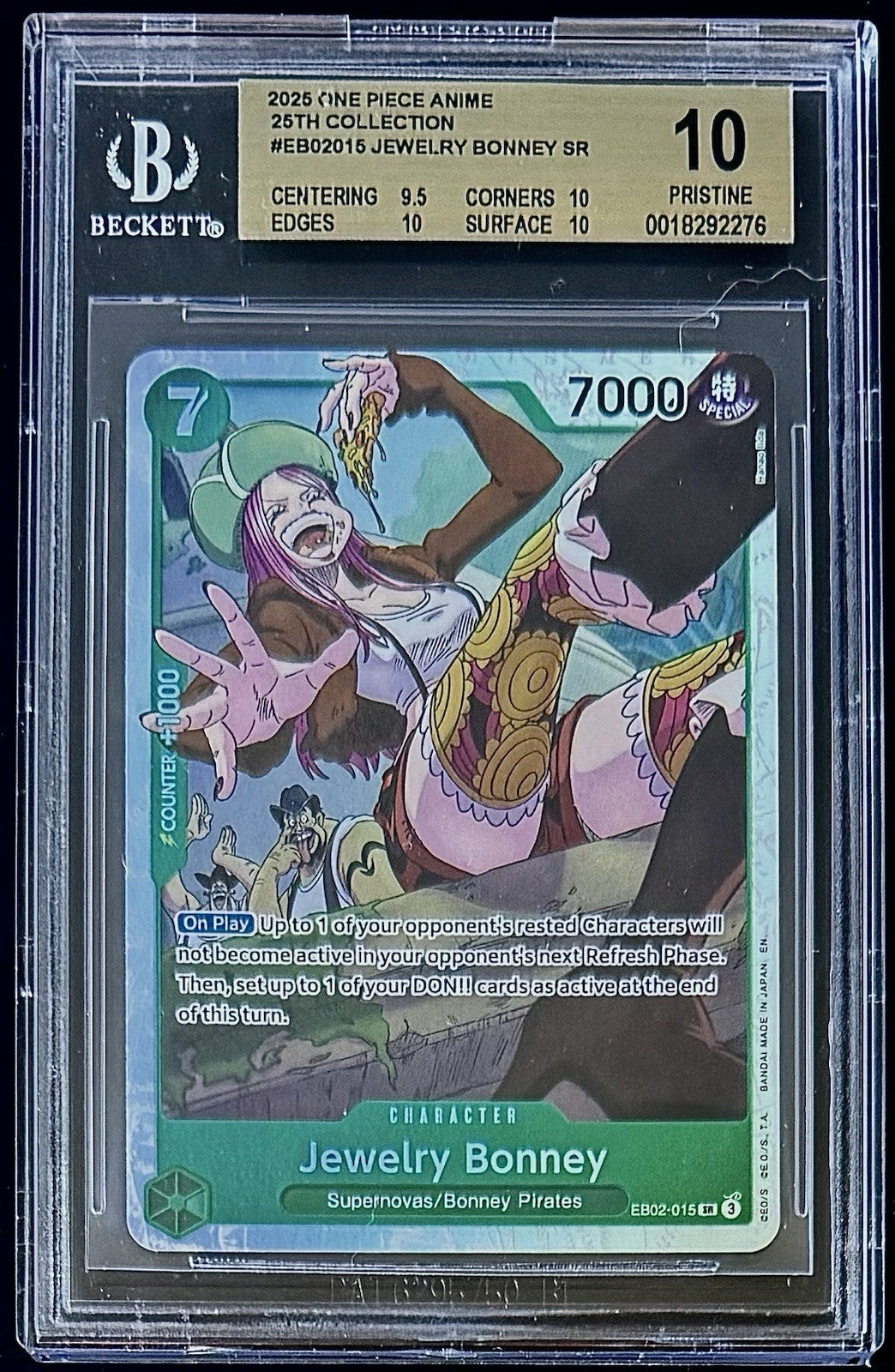 BGS 10 One Piece EB02-015 SR Jewelry Bonney - English - 25th Collection - Graded
