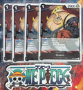 4x One Piece OP08-080 R Queen - English - Playset - Foil - TCG - NM/M