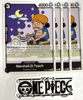 4x One Piece OP09-092 C Marshall.D.Teach - English - Playset - TCG - NM/M