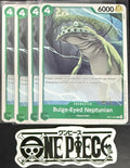 4 x One Piece OP11-027 C Bulge-Eyed Neptunian - ENG - Regular - Playset-TCG-NM/M