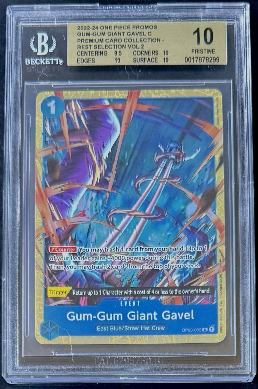 BGS 10 One Piece OP03-055 C - Gum-Gum Giant...- EN - Foil - Best Selection Vol.2