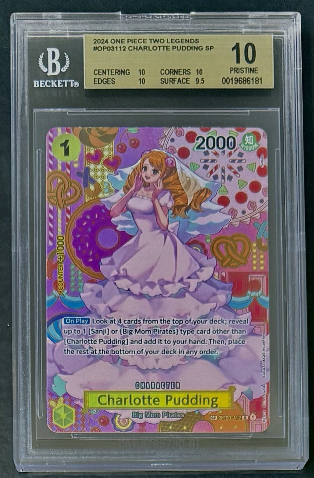 BGS 10 One Piece SP OP03-112 R Charlotte Pudding - EN -Two Legends- Special Rare
