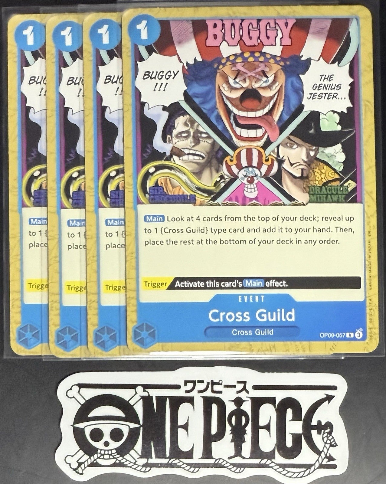 4x One Piece OP09-057 R Cross Guild - English - Regular - Playset - TCG - NM/M