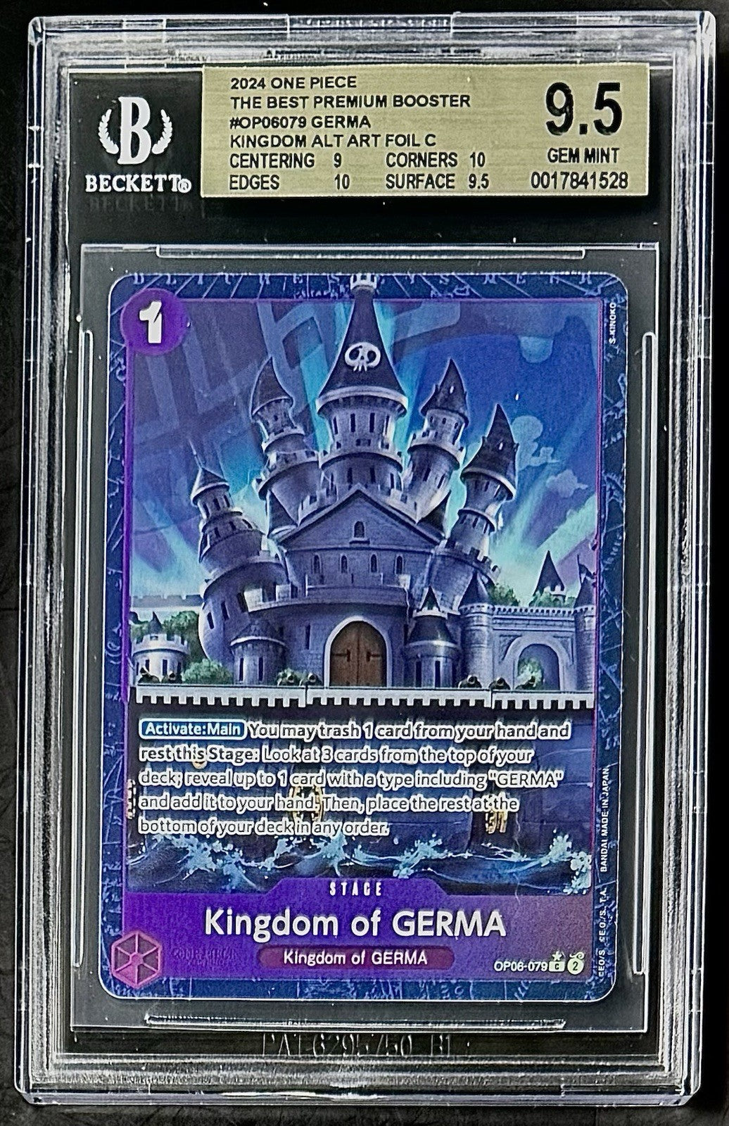 BGS 9.5 One Piece OP06-079 C* Kingdom of GERMA - English - Wings of the Captain