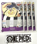 4x One Piece ST04-005 C Queen - English - Regular - Playset - TCG - NM/M