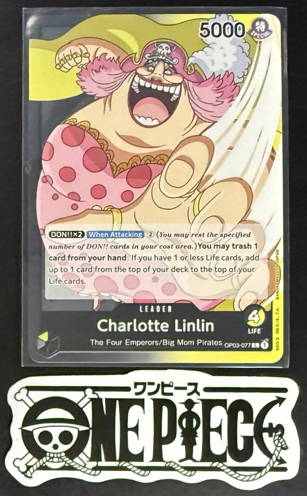 One Piece OP03-077 L Charlotte Linlin - ENG - Regular - Playset - TCG - NM/M