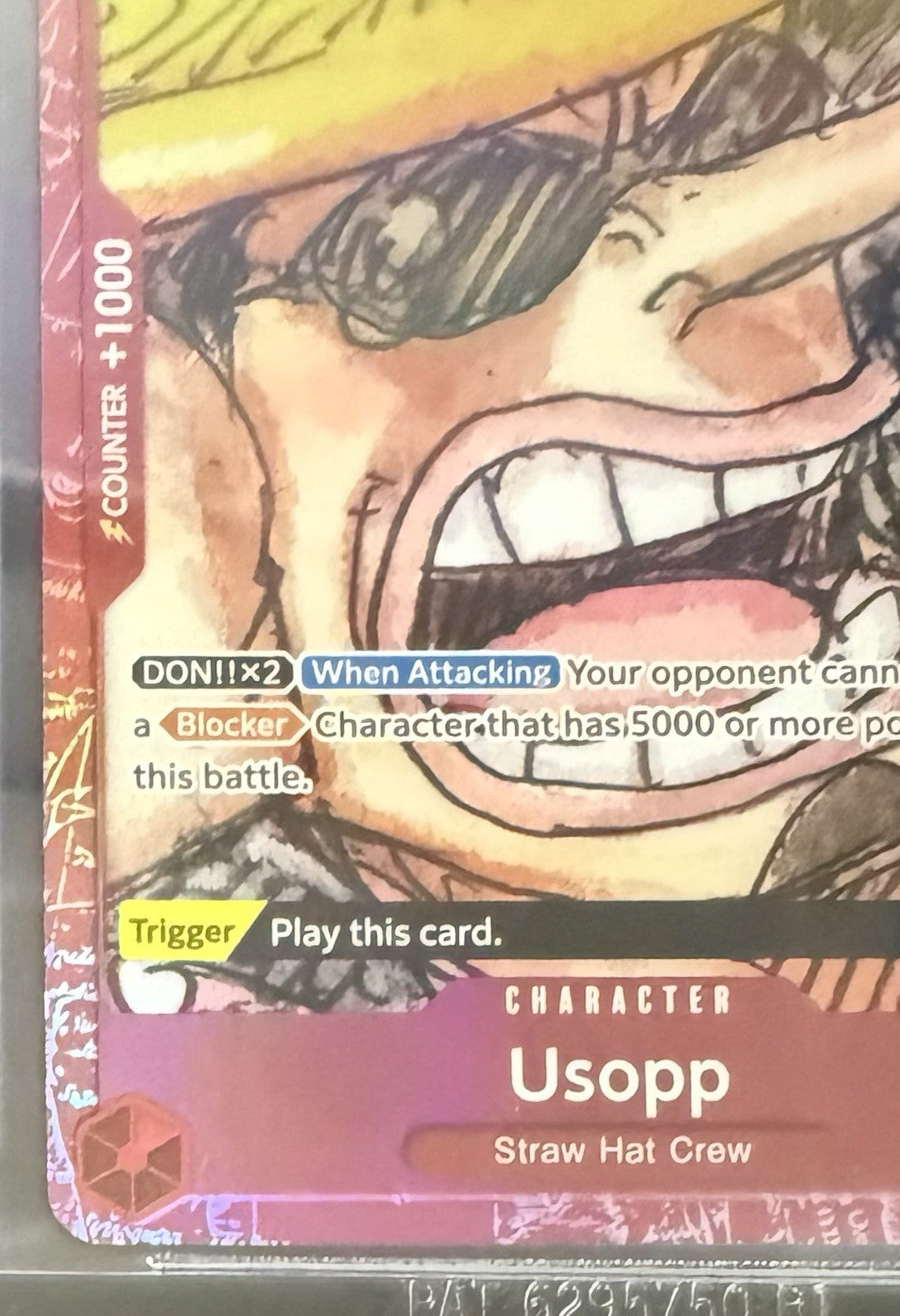 BGS 9.5 One Piece ST01-002 C Usopp - English - Card Collection Red - Graded