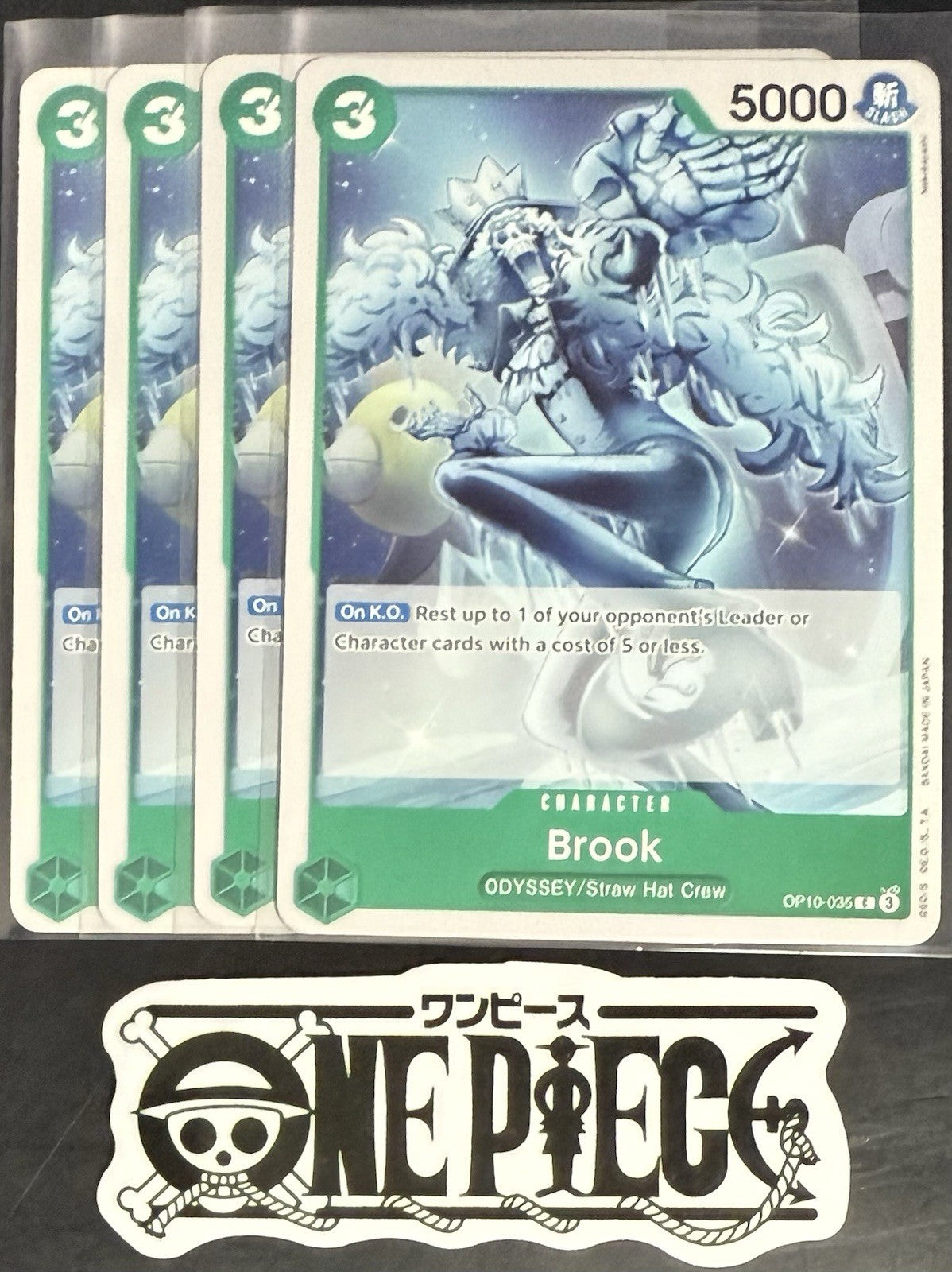 4x One Piece OP10-035 C Brook - ENG - Regular - Playset - TCG - NM/M