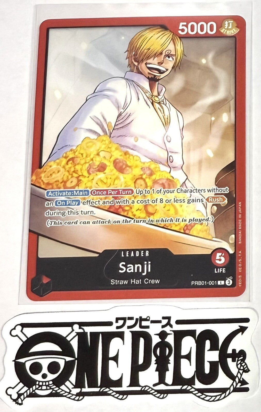 One Piece PRB01-001 L Sanji - English - Leader - TCG - NM/M