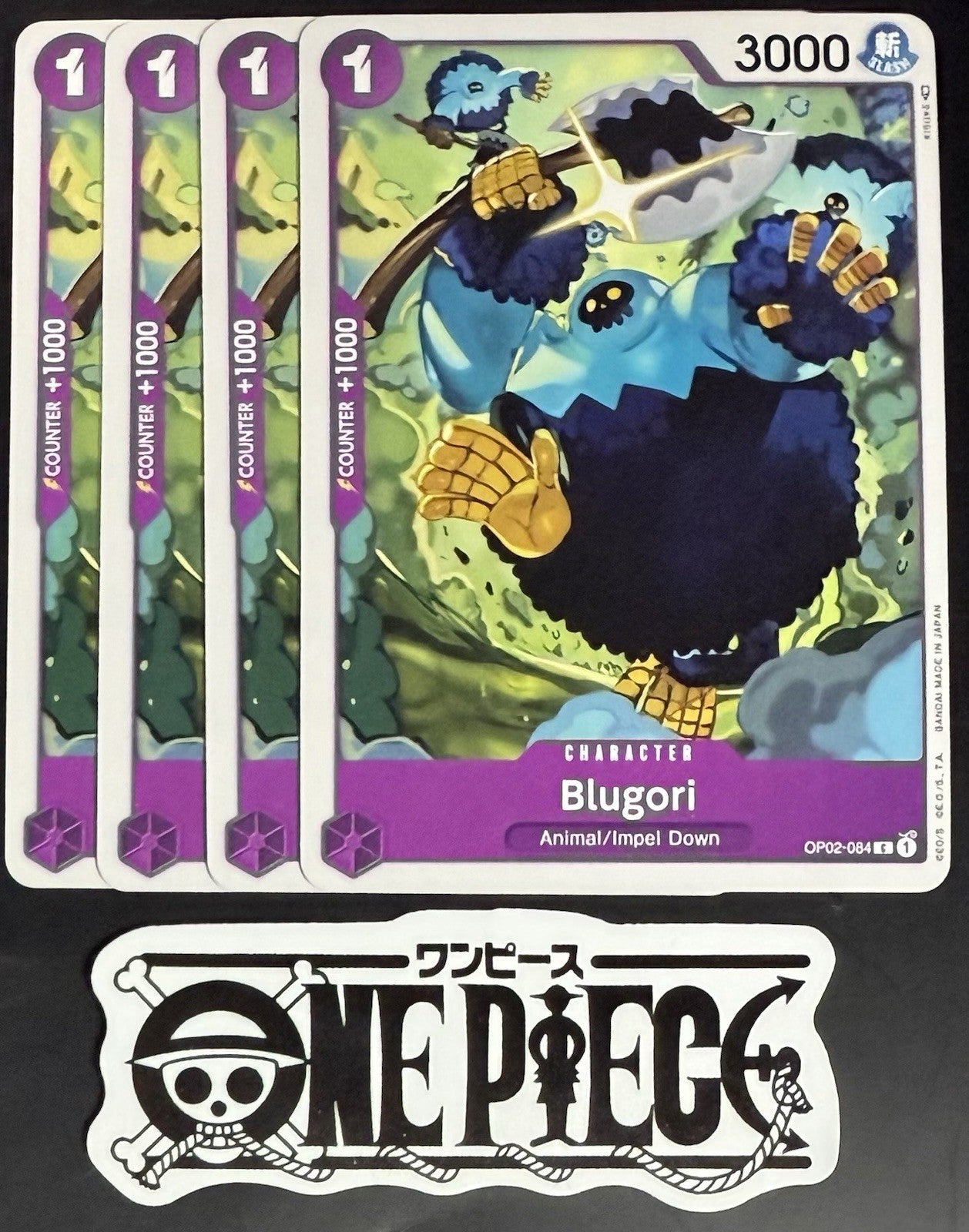 4x One Piece OP02-084 C Blugori - English - Playset - Regular - TCG - NM/M