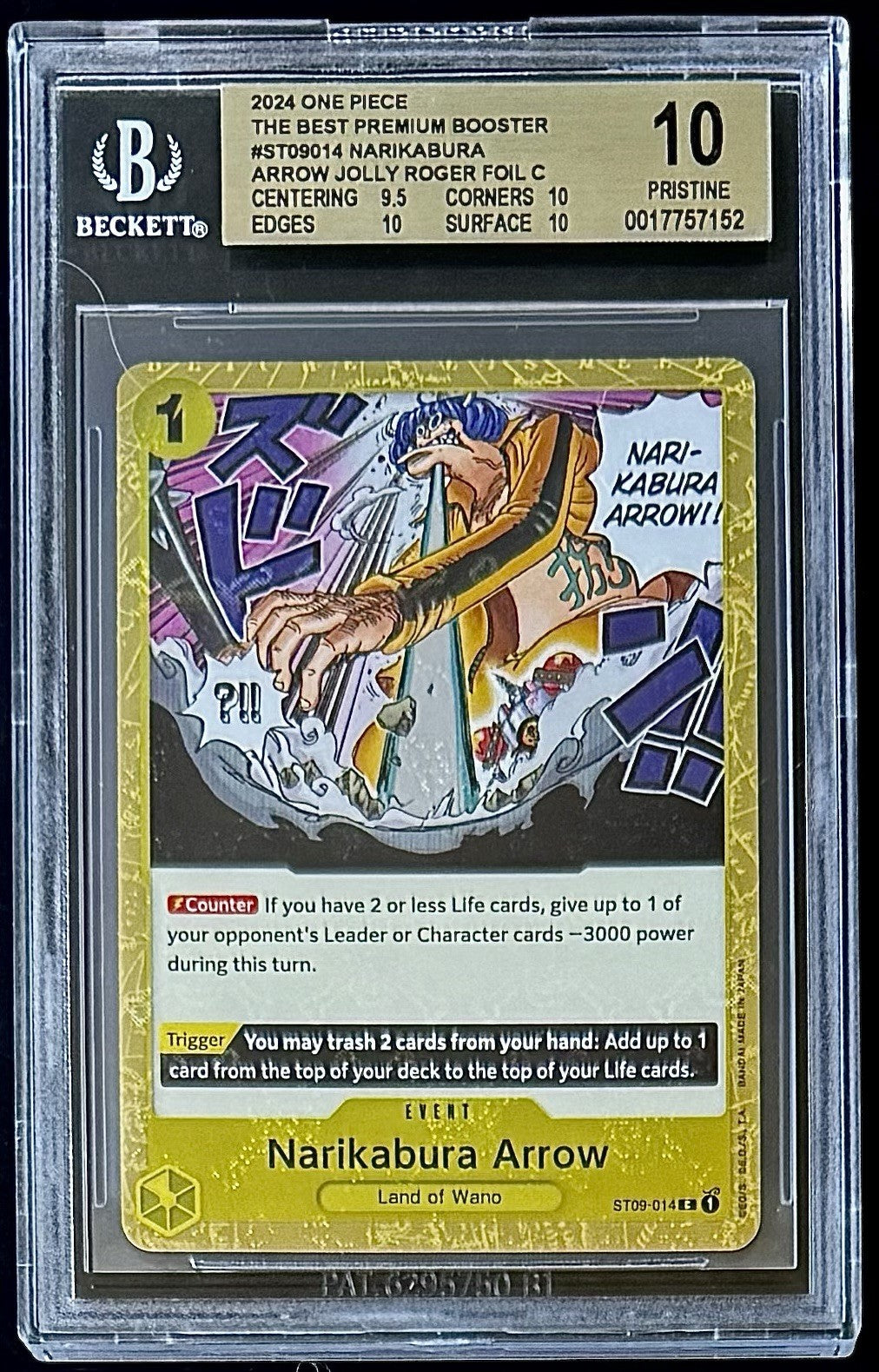 BGS 10 One Piece ST09-014 C - Narikabura Arrow - EN - Flag Foil - PRB01 The Best
