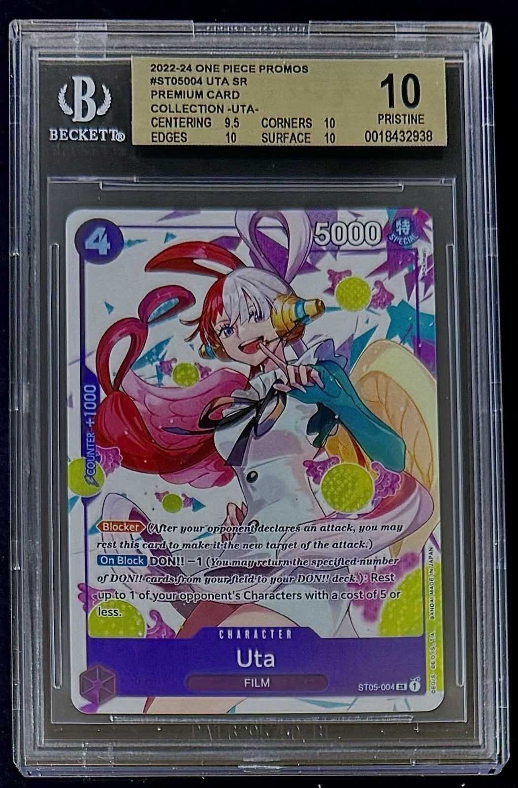 BGS 10 One Piece ST05-004 SR - Uta - EN - Premium Card Collection Uta