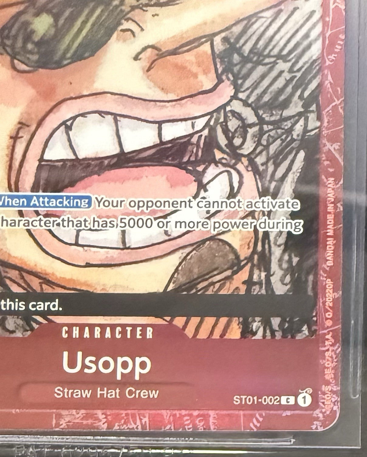 BGS 9.5 One Piece ST01-002 C Usopp - English - Card Collection Red - Graded