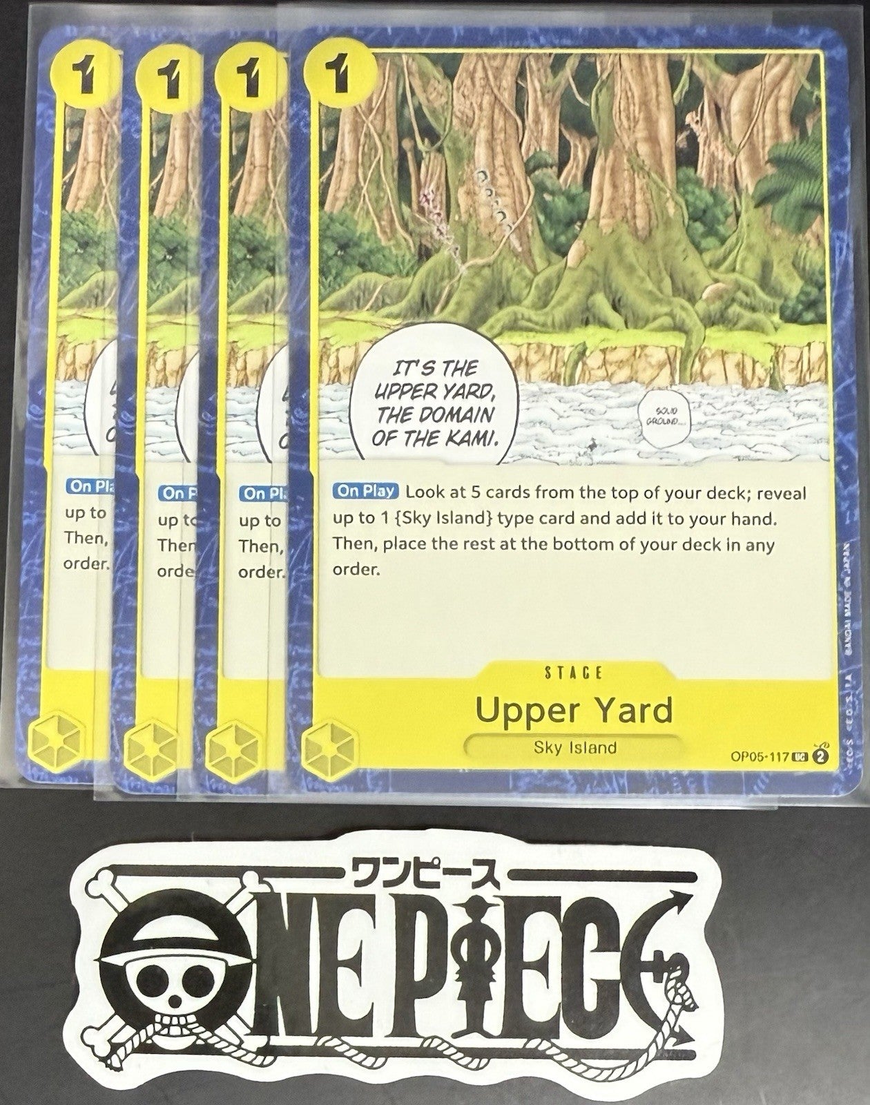 4x One Piece OP05-117 UC Upper Yard - English - Play Set - Regular - TCG - NM/M