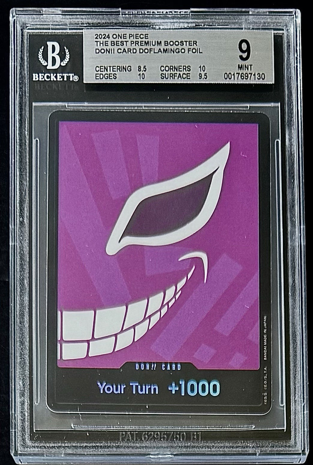 BGS 9 One Piece PRB01 Don!! Card Donquixote Doflamingo - English - The Best