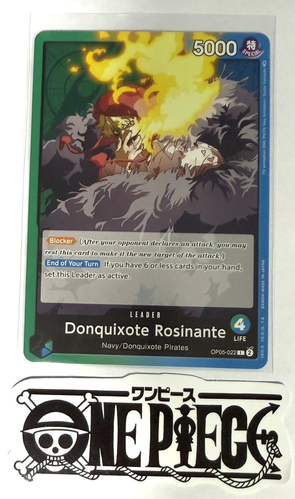 One Piece OP05-022 L Donquixote Rosinante - English - Leader - TCG - NM/M