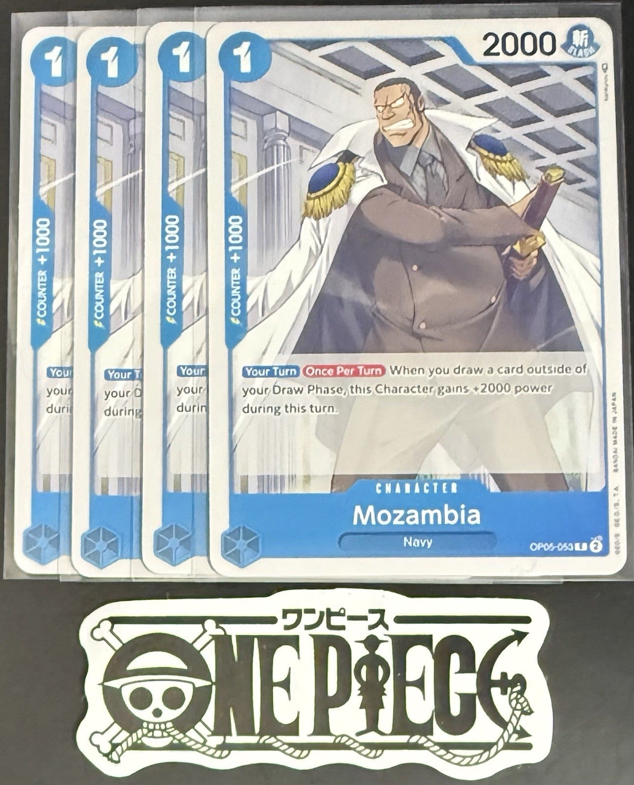 4x One Piece OP05-053 C Mozambis - English - Regular - Play Set - TCG - NM/M