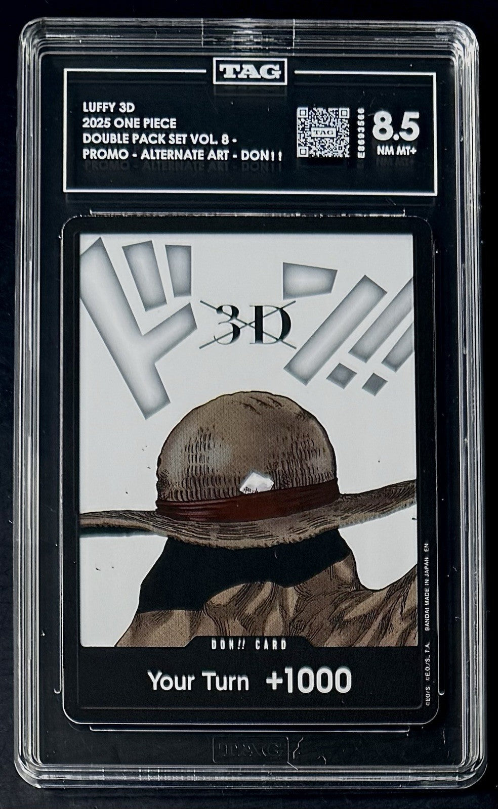 TAG 8.5 One Piece Don Card 3D - Alt Art - EN - Foil - DP08 Double Pack Vol.8