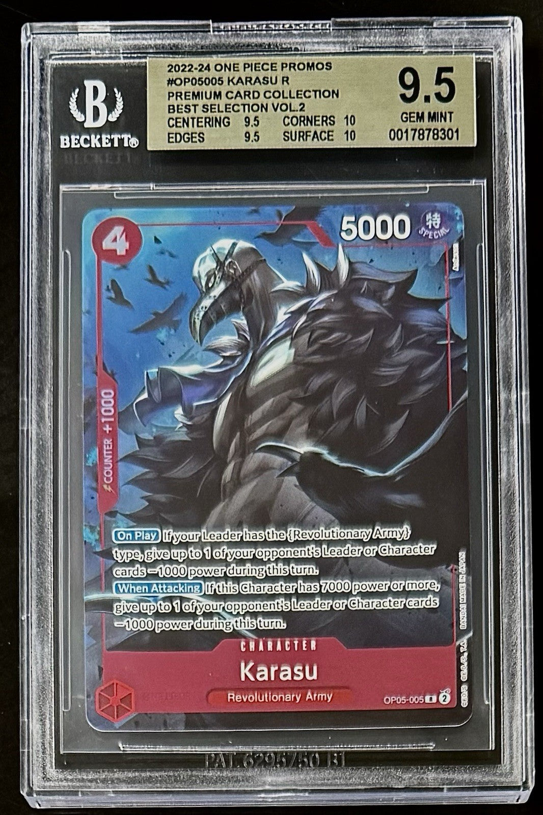 BGS 9.5 One Piece OP05-005 R - Karasu - EN - Foil - Best Selection Vol.2
