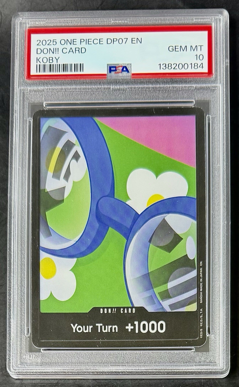 PSA 10 One Piece Don Card Coby Alt Art - ENG - Foil - DP-07 - Graded