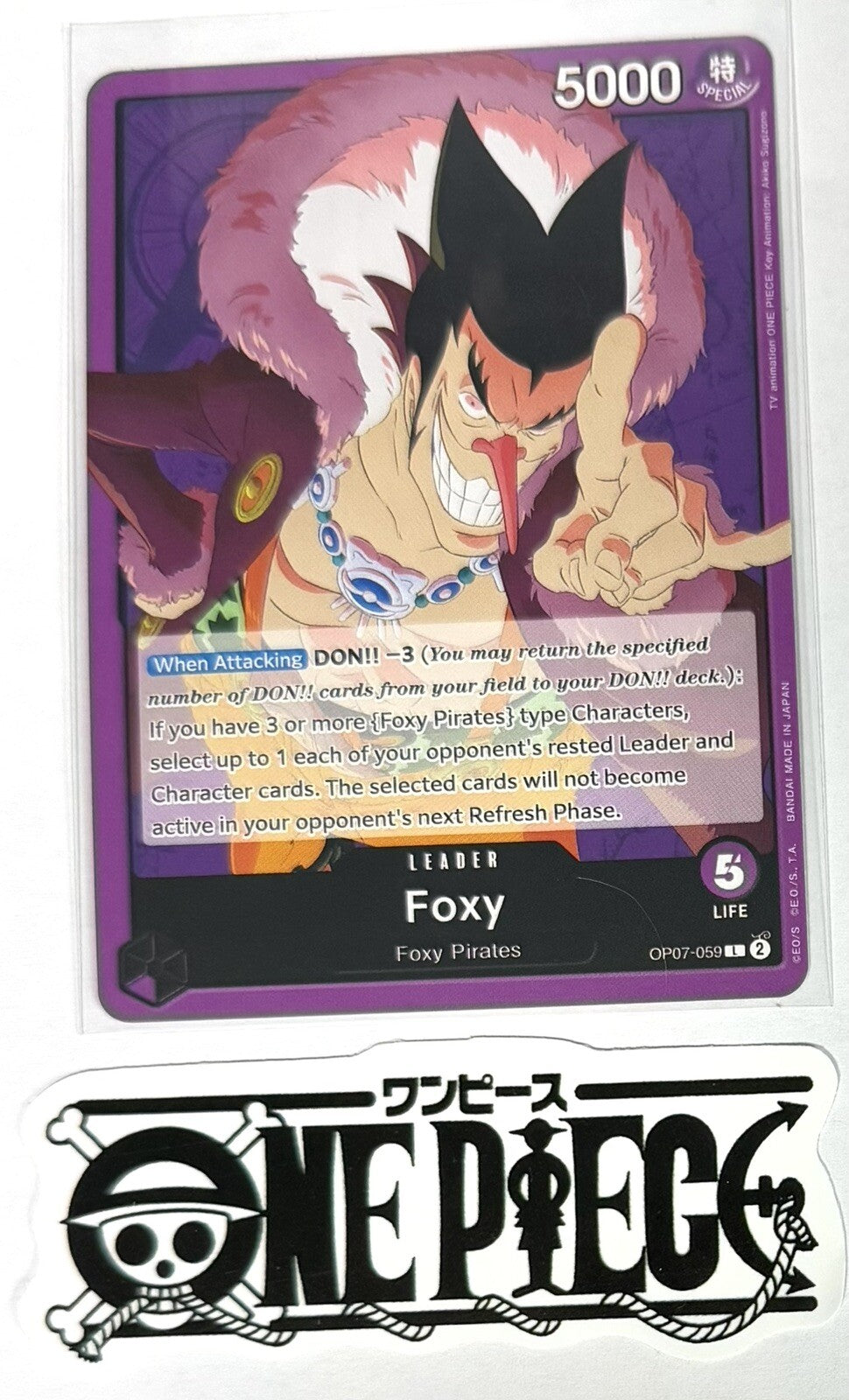 One Piece OP07-059 L Foxy - Leader - English - TCG - NM/M