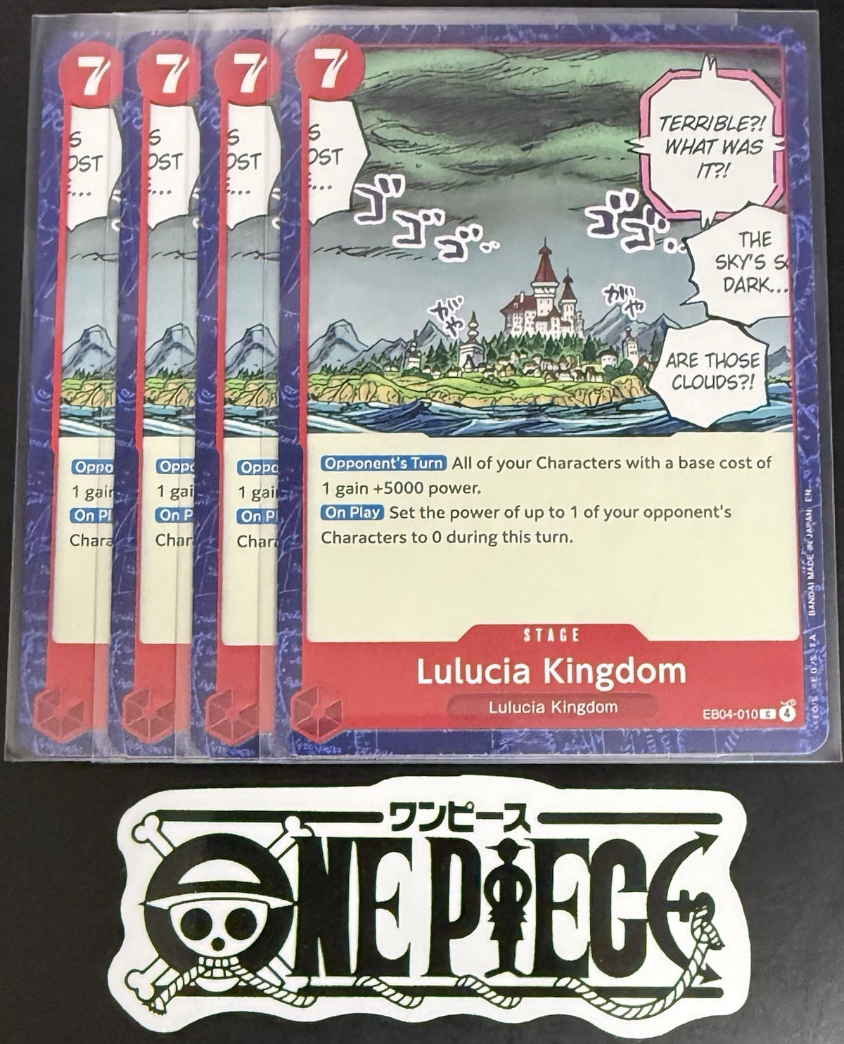 4x One Piece EB04-010 C - Lulucia Kingdom - EN - Regular - Play Set - TCG - NM/M
