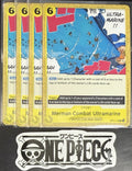4 x One Piece OP11-116 C Merman Combat...- ENG - Regular - Playset - TCG - NM/M
