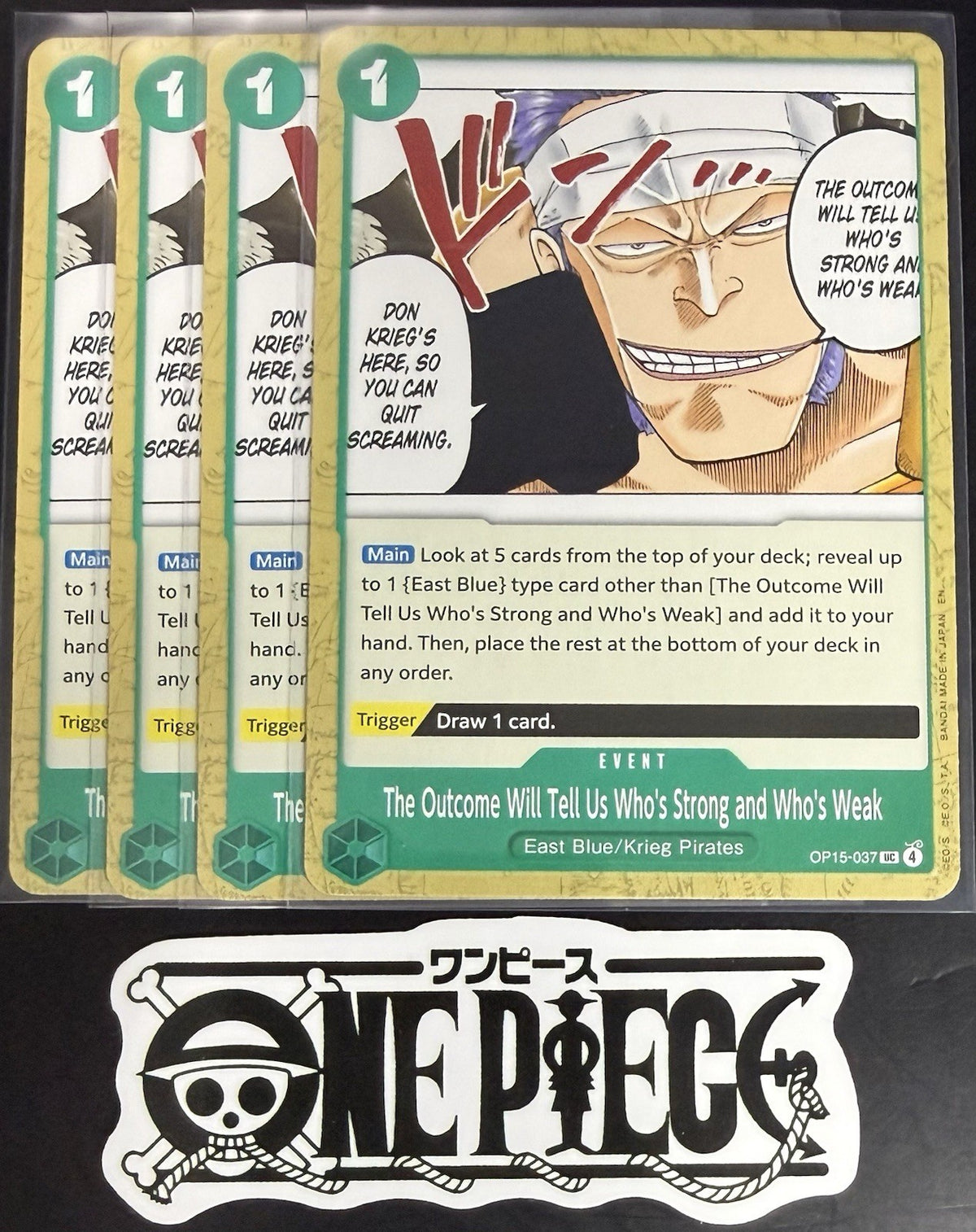 4x One Piece OP15-037 UC - The Outcome... - EN - Regular - Play Set - TCG - NM/M