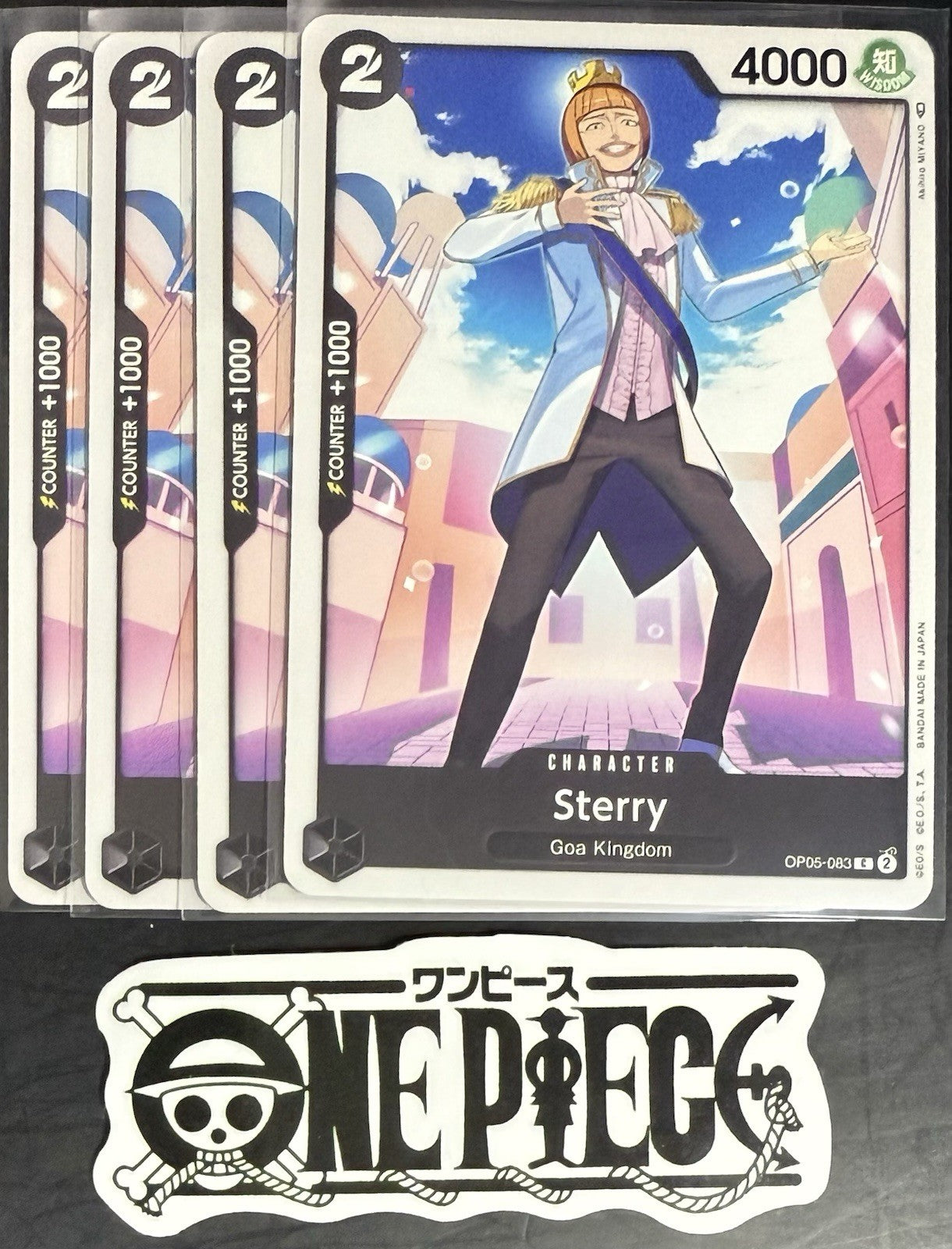 4x One Piece OP05-083 C Sterry - ENG - Regular - Play Set - TCG - NM/M