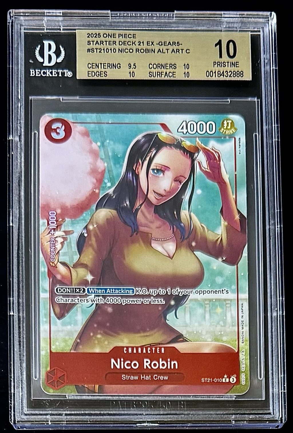 BGS 10 One Piece ST21-010 C* Nico Robin Alt Art - English - EX Gear5 - Graded