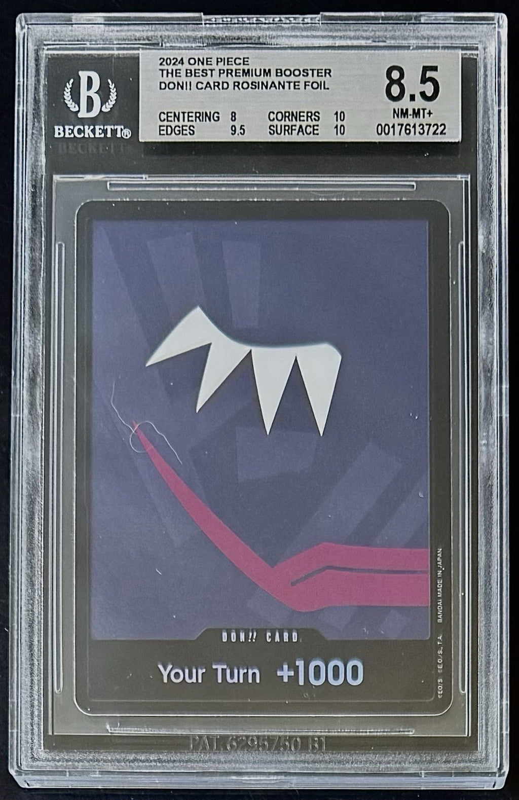 BGS 8.5 One Piece PRB01 Don!! Card Donquixote Rosinante - English - The Best