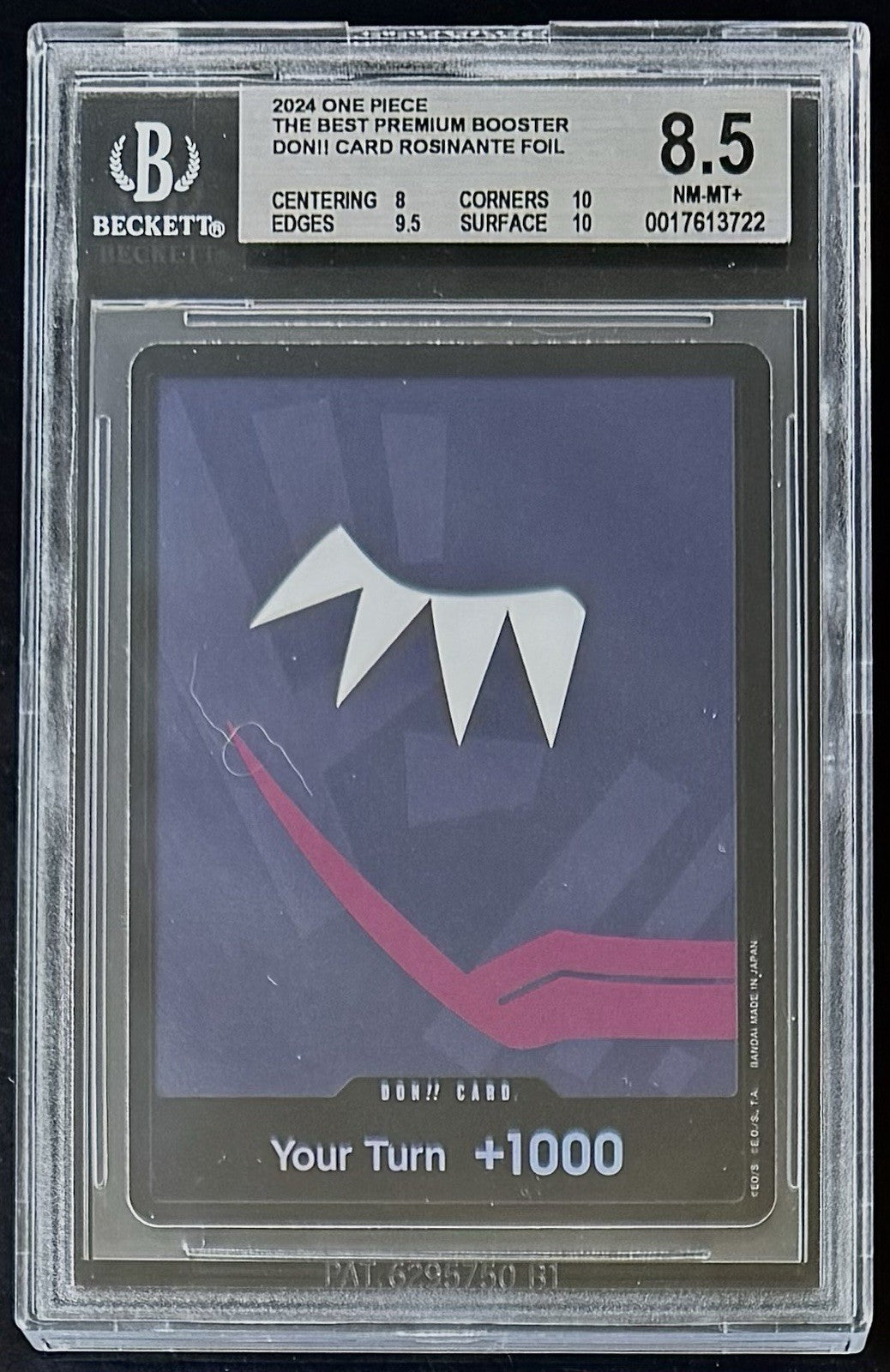 BGS 8.5 One Piece PRB01 Don!! Card Donquixote Rosinante - English - The Best