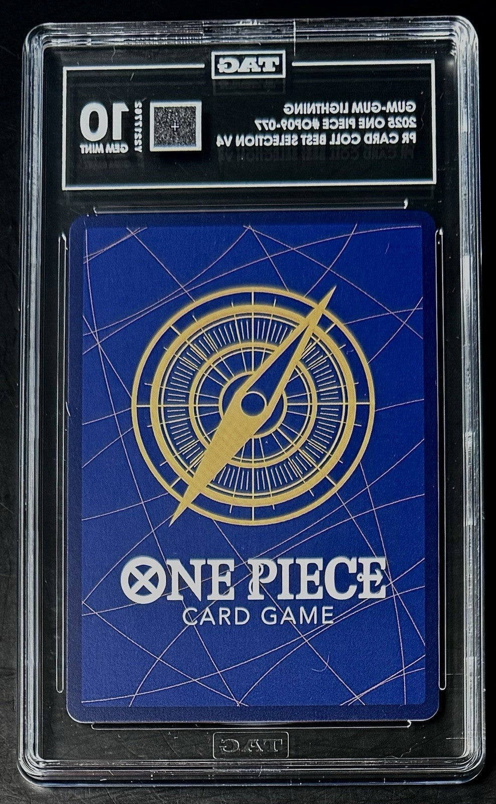TAG 10 One Piece OP09-077 UC Gum-Gum Lightning - EN - Foil - Best Vol.4 - Graded