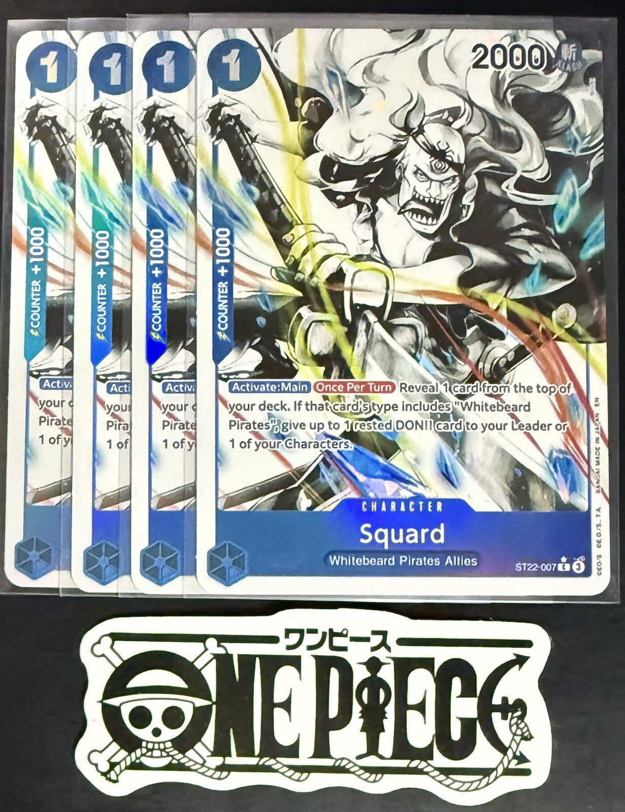 4x One Piece ST22-007 C* Squard Parallel Art - ENG - Foil - Playset - TCG - NM/M