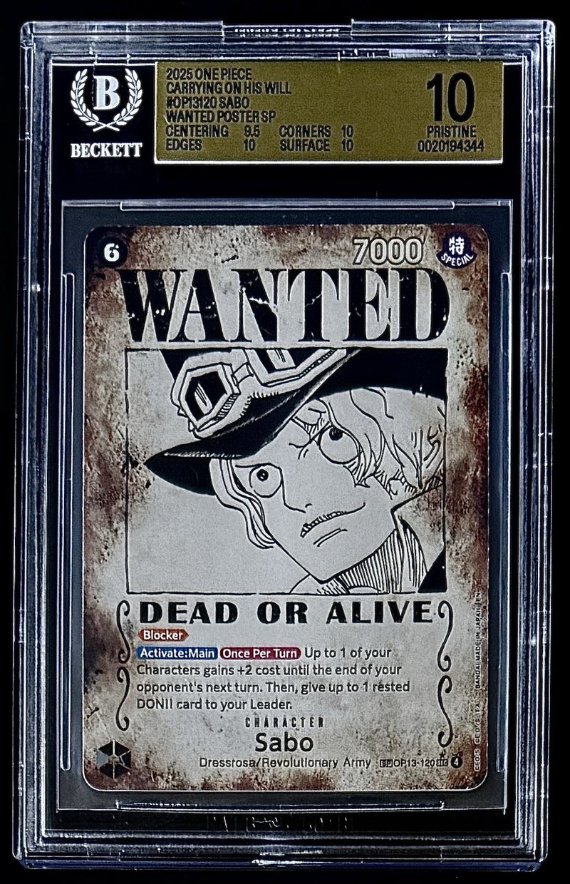 BGS 10 One Piece  SP OP13-120 SEC* - Sabo - Wanted - EN - Carrying on His Will