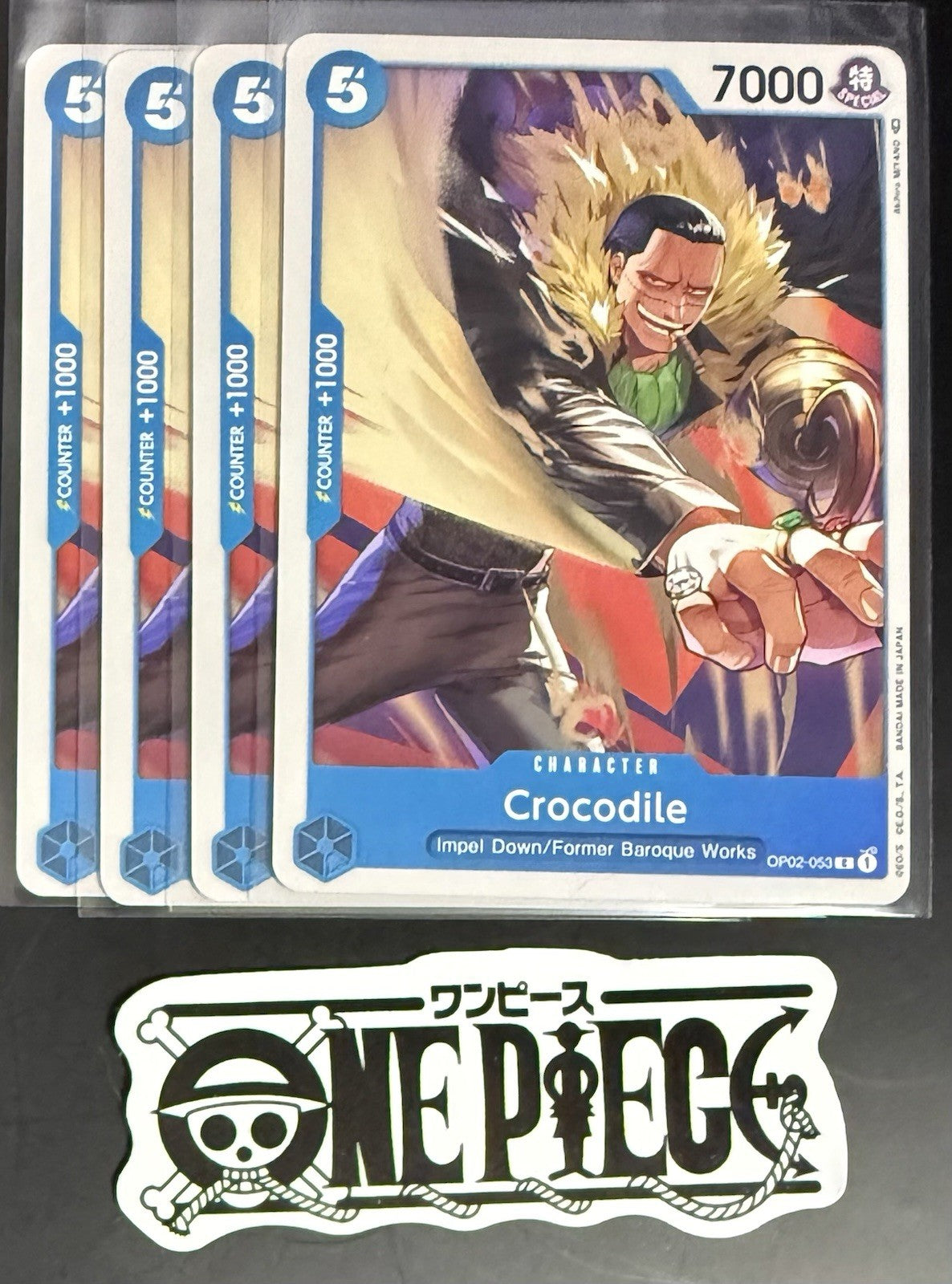 4x One Piece OP02-053 C Crocodile - English - Playset - Regular - TCG - NM/M