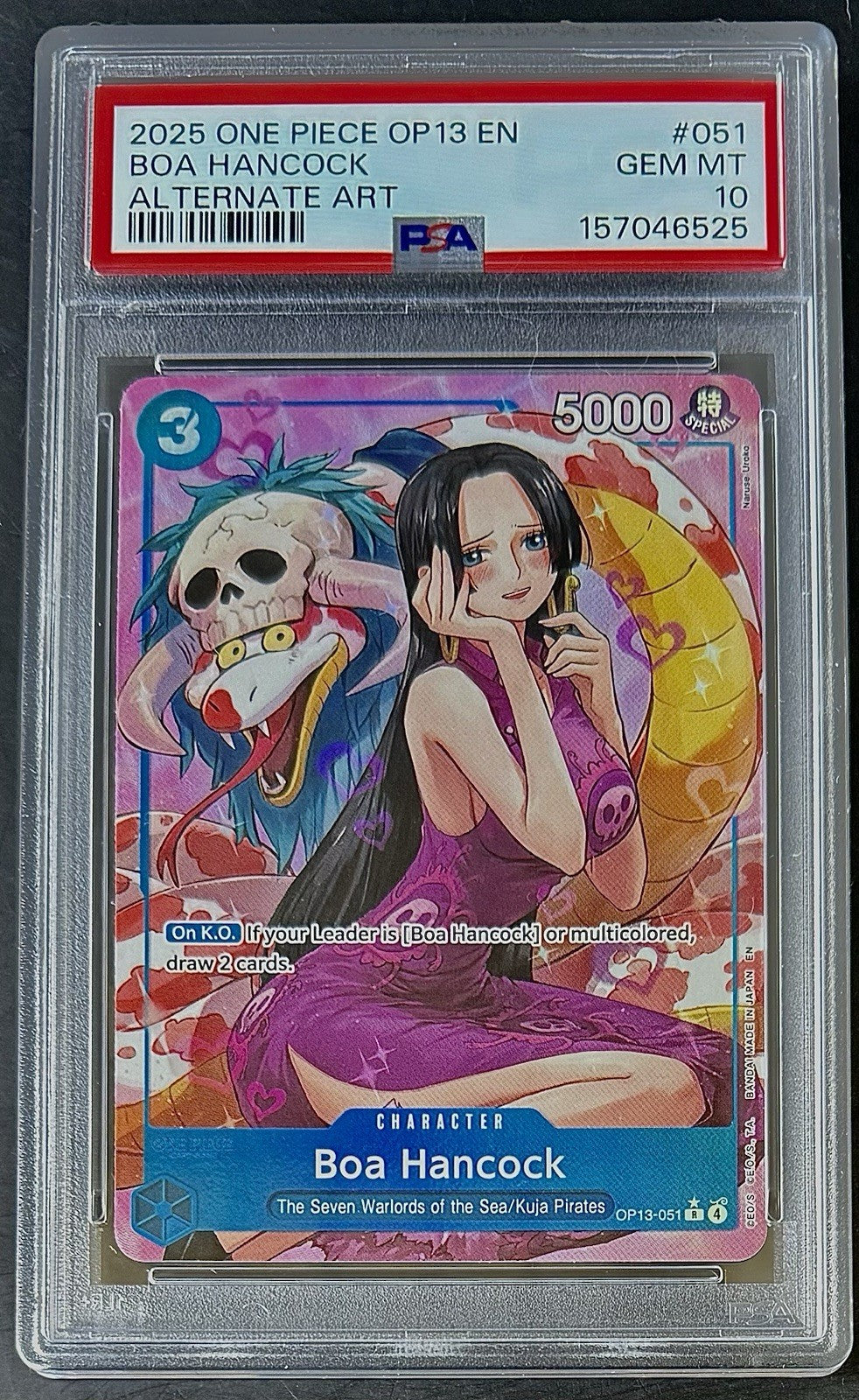 PSA 10 One Piece OP13-051 R* - Boa Hancock - Alt Art - EN - Carrying on His Will