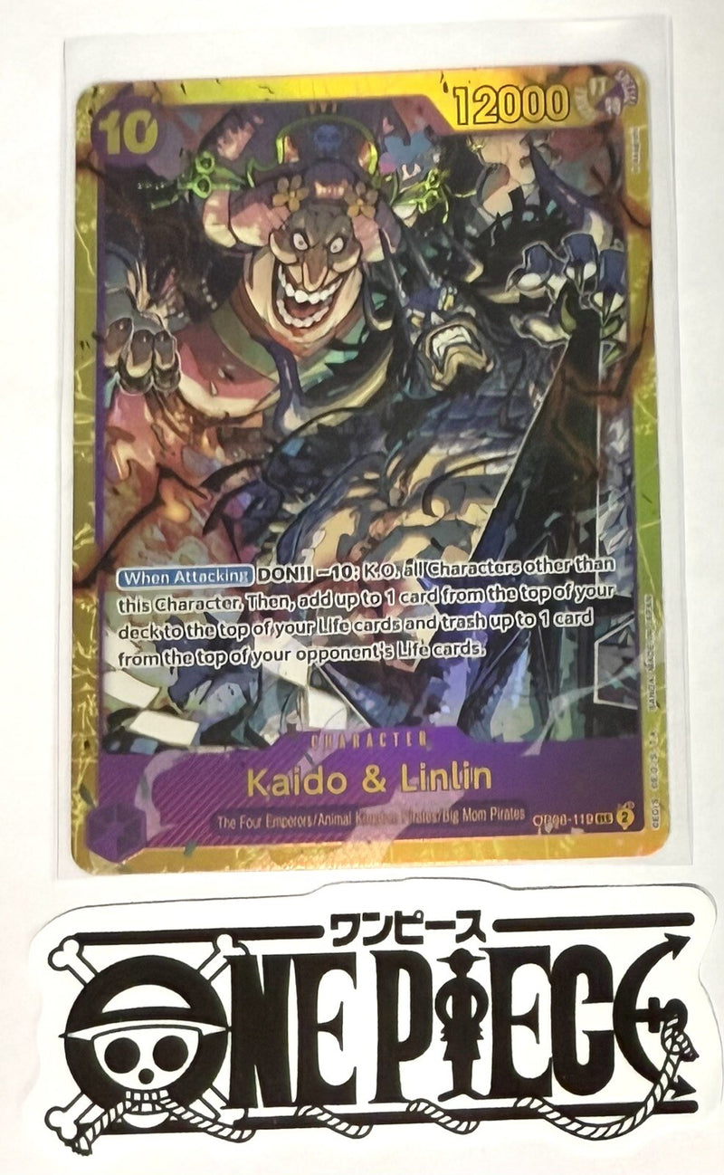 One Piece OP08-119 SEC Kaido & Linlin - Foil - English - TCG - NM/M