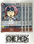 4x One Piece P-014 P Koby - Flag Foil - English - Play Set - TCG - Mint