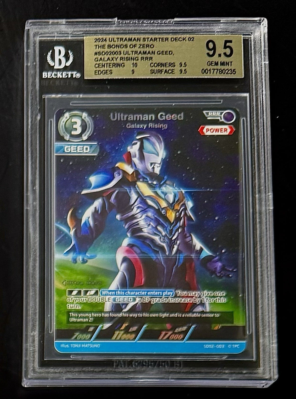 BGS 9.5 2024 Ultraman SD02-003 Ultraman Geed - Starter Deck 02 - Foil - Graded